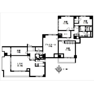 4SLDK Mansion in Sambancho - Chiyoda-ku Floorplan