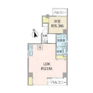 1LDK Mansion in Hiroo - Shibuya-ku Floorplan