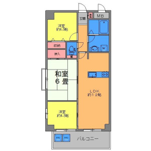 3LDK Mansion in Nishioi - Shinagawa-ku Floorplan