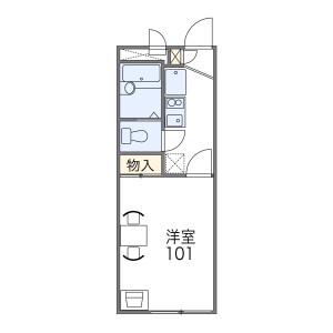 1K Apartment in Hashinishi 2-chome - Kyoto-shi Kamigyo-ku Floorplan