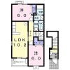 2LDK Apartment to Rent in Hachioji-shi Floorplan