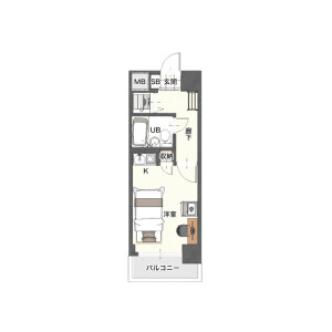 1R Mansion in Minamiyoshidamachi - Yokohama-shi Minami-ku Floorplan