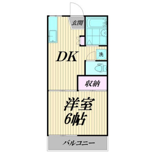 1DK Apartment in Takaidohigashi - Suginami-ku Floorplan