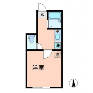 1K Apartment in Kitamagome - Ota-ku Floorplan