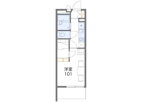1K Apartment to Rent in Chiba-shi Midori-ku Floorplan
