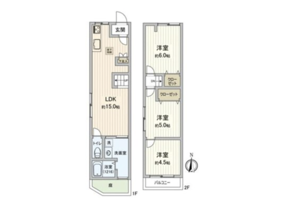 3LDK House to Buy in Osaka-shi Tsurumi-ku Floorplan