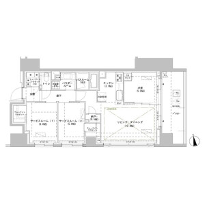 3LDK Mansion in Minamiyamabushicho - Shinjuku-ku Floorplan