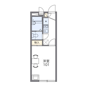 1K Apartment in Nishimachi - Kokubunji-shi Floorplan
