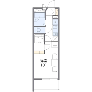 1K Mansion in Minamikumamoto - Kumamoto-shi Floorplan