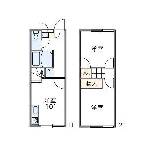2DK Apartment in Koyanagi - Motosu-gun Kitagata-cho Floorplan