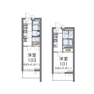 1K Mansion in Taikotori - Nagoya-shi Nakamura-ku Floorplan