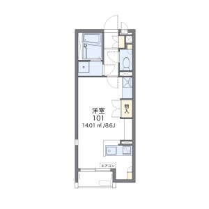 1R Apartment in Kukuchi - Amagasaki-shi Floorplan