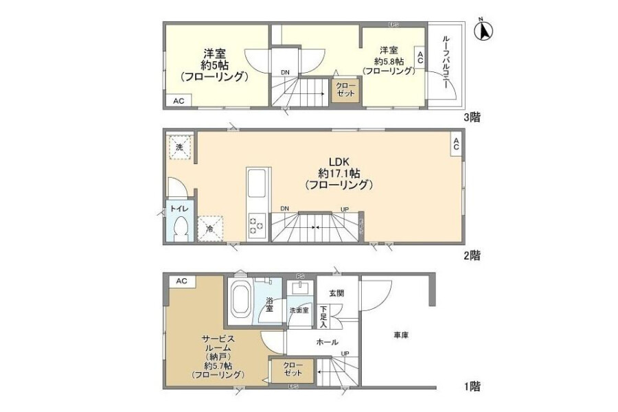3LDK House to Rent in Katsushika-ku Floorplan