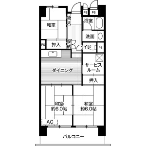 3SDK Mansion in Azuma - Narita-shi Floorplan