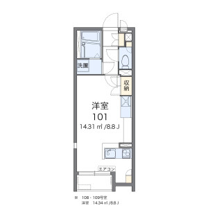 1R Apartment in Inage - Chiba-shi Inage-ku Floorplan