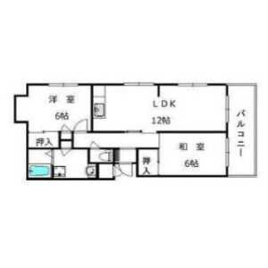 2LDK Mansion in Tenjinnomori - Osaka-shi Nishinari-ku Floorplan