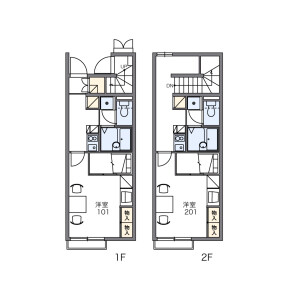 1K Apartment in Okuchicho - Matsusaka-shi Floorplan