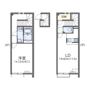 1LDK Apartment in Ayase - Adachi-ku Floorplan