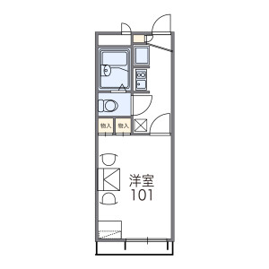 1K Apartment in Suichoen - Habikino-shi Floorplan