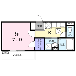 1K Apartment in Kamitakaido - Suginami-ku Floorplan