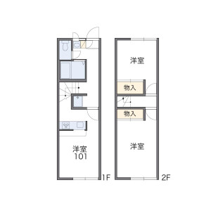 2DK Apartment in Kobukecho - Chiba-shi Inage-ku Floorplan
