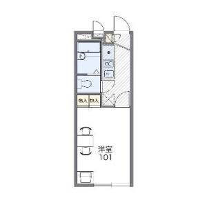 1K Apartment in Kamitsutsuidori - Kobe-shi Chuo-ku Floorplan