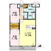 2LDK Apartment to Rent in Nakagami-gun Chatan-cho Floorplan