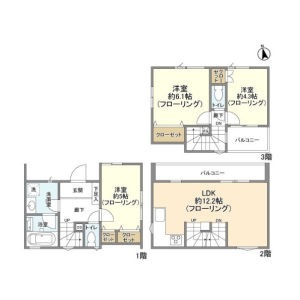 3LDK House in Umeda - Adachi-ku Floorplan