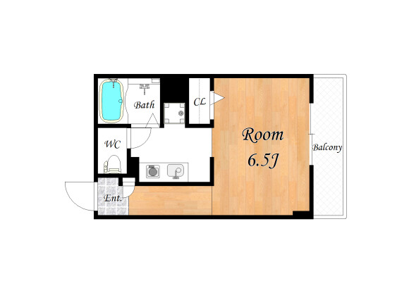 1DK Apartment to Rent in Osaka-shi Hirano-ku Floorplan