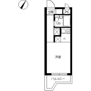 1R Mansion in Tsunashimahigashi - Yokohama-shi Kohoku-ku Floorplan