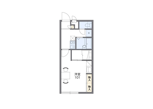 1K Apartment to Rent in Ashikaga-shi Floorplan