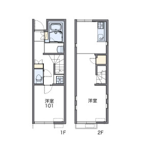 1LDK Apartment in Yumachi kita - Iwakuni-shi Floorplan