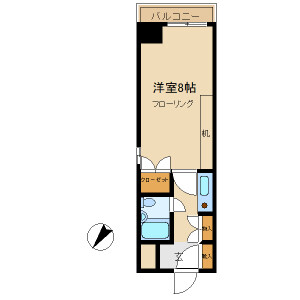 1K {building type} in Omorinishi - Ota-ku Floorplan