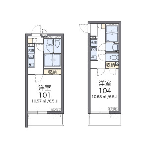 1K Apartment in Kitabukurocho - Saitama-shi Omiya-ku Floorplan