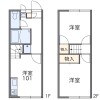 2DK Apartment to Rent in Soja-shi Floorplan