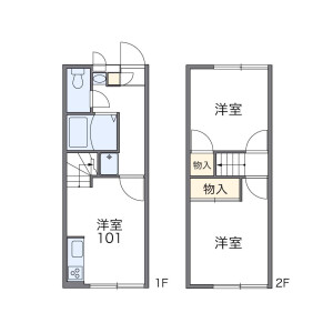 2DK Apartment in Makabe - Soja-shi Floorplan