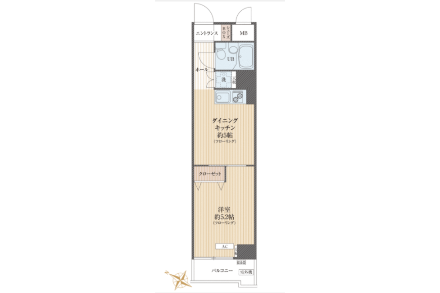 1DK Apartment to Buy in Ota-ku Floorplan