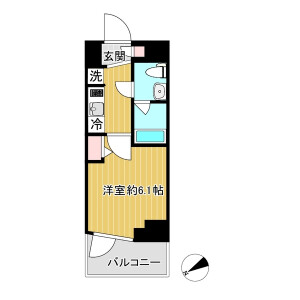 1K Mansion in Shiratori - Katsushika-ku Floorplan