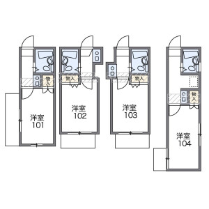 1K Apartment in Nishiterao - Yokohama-shi Kanagawa-ku Floorplan