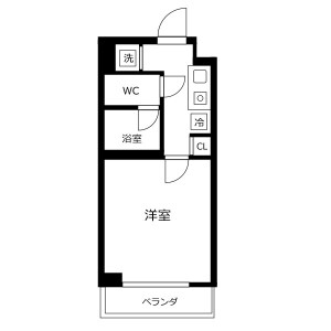 1K Mansion in Koyamadai - Shinagawa-ku Floorplan