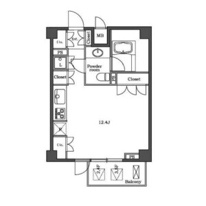1R Mansion in Kamiosaki - Shinagawa-ku Floorplan