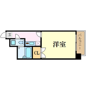 1K Mansion in Minoshima - Fukuoka-shi Hakata-ku Floorplan
