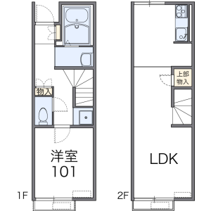 1LDK Apartment in Kabe - Hiroshima-shi Asakita-ku Floorplan