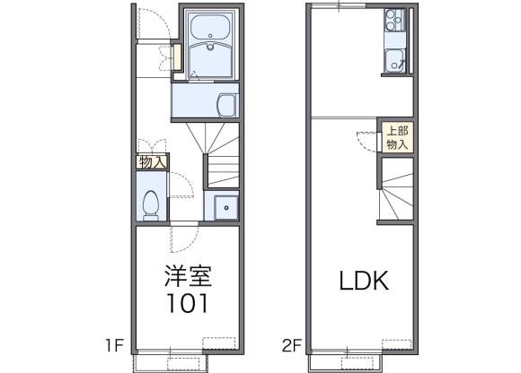 1LDK Apartment to Rent in Hiroshima-shi Asakita-ku Floorplan