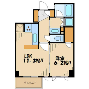 1LDK Mansion in Matsubara - Setagaya-ku Floorplan