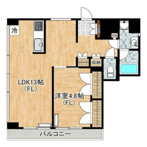 1LDK Mansion in Shimosakunobe - Kawasaki-shi Takatsu-ku Floorplan