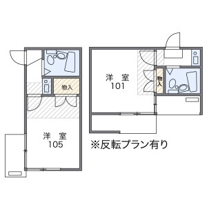 1K Apartment in Rokukakubashi - Yokohama-shi Kanagawa-ku Floorplan