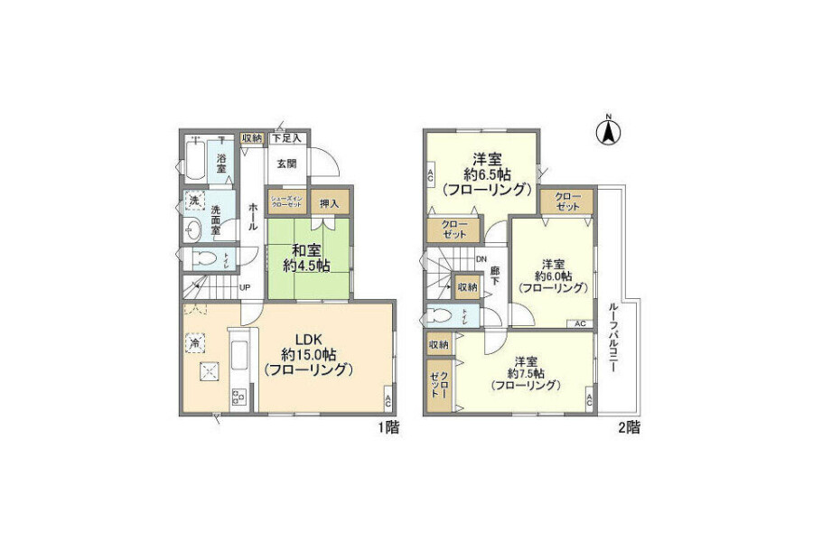 4LDK House to Rent in Yotsukaido-shi Floorplan