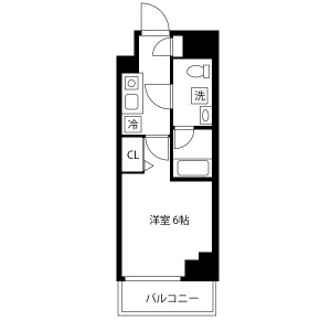 1K Mansion in Konemoto - Matsudo-shi Floorplan