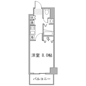 1K Mansion in Haramachida - Machida-shi Floorplan